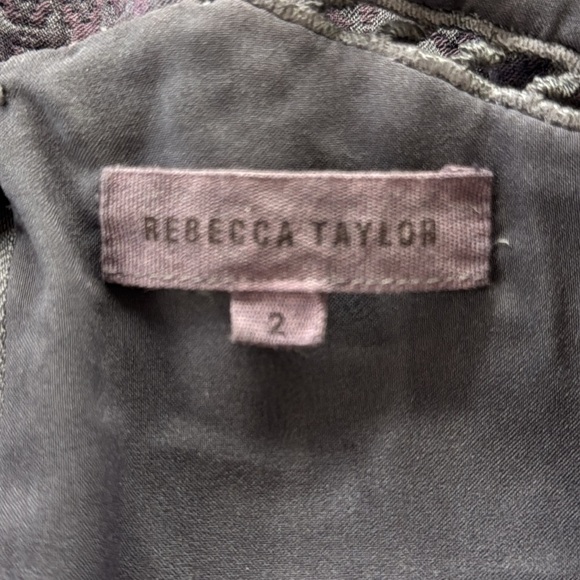 Rebecca Taylor Purple Matelasse Textured V-Neck Sleeveless Dress Size 2 - Picture 6 of 9